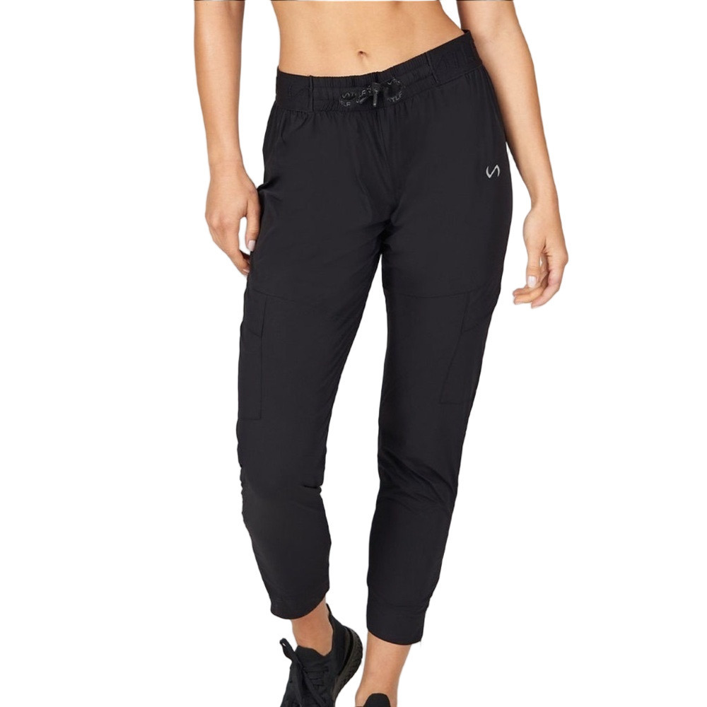 TLF Emerge Workout Joggers black medium drawstring zipper ankle mesh panel